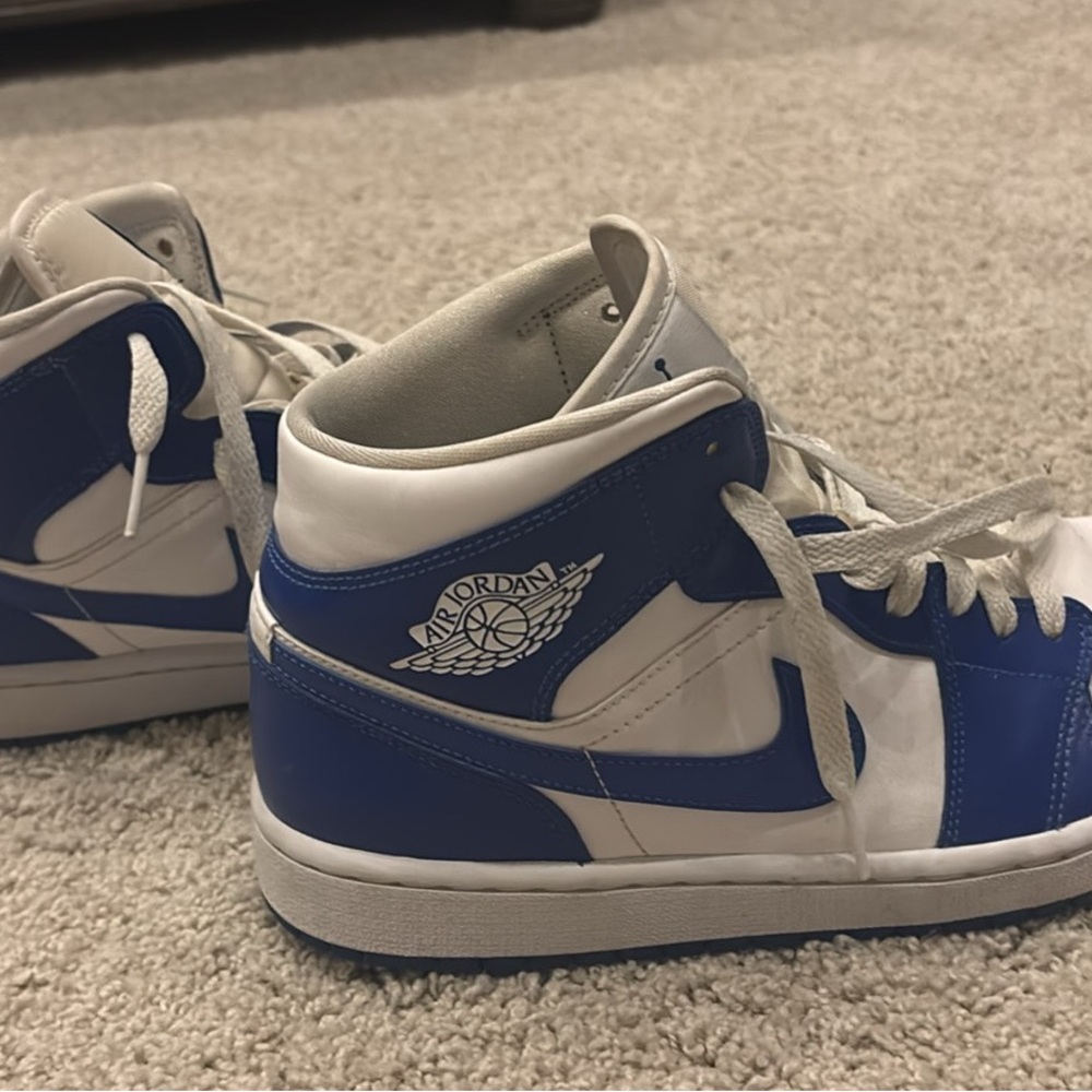 Nike Air Jordan High-Top Sneakers - Blue and White